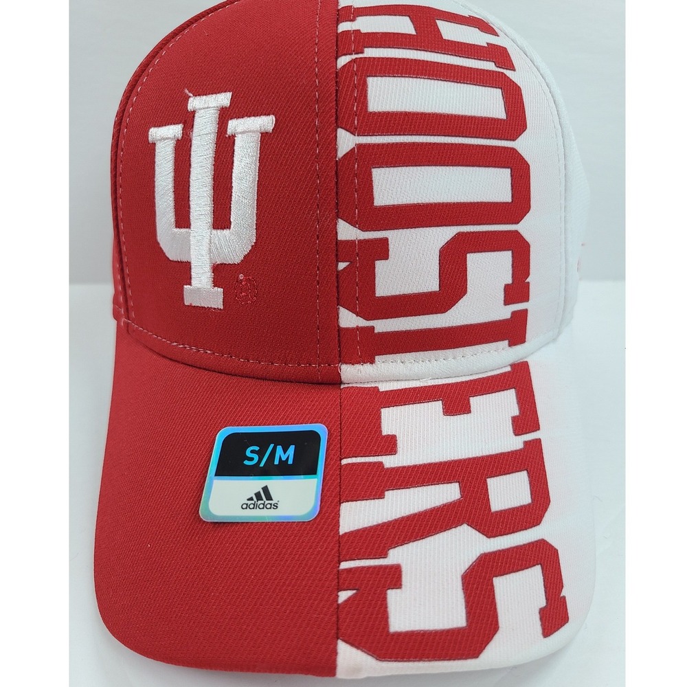 Adidas Indiana Hoosiers IU‎ NCAA S/M Stretch Fit Hat Collegiate Sportswear 2Tone